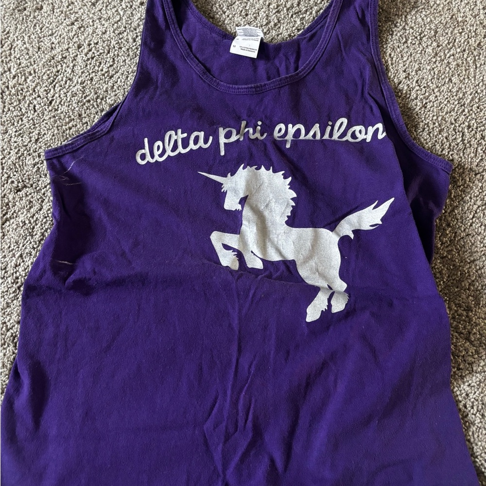 Purple delta phi epsilon Tank Top